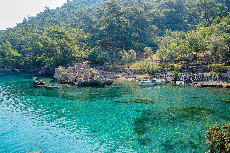 克利奥帕特拉巴斯湾Göcek, Fethiye，土耳其。